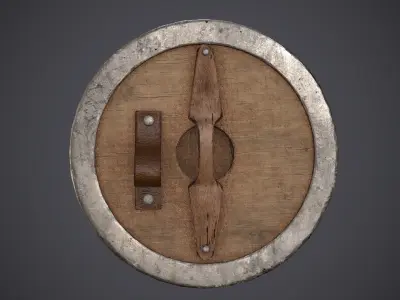 Shield Viking Low-poly 3D model
