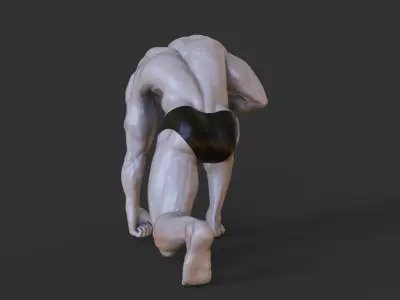 Bodybuilder Pose 3D print model 6