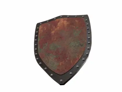 Crusader shield Low-poly 3D model