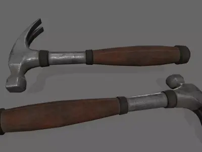 Hammer Low-poly 3D model 21