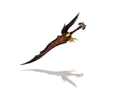 Angel Dagger Low-poly 3D model