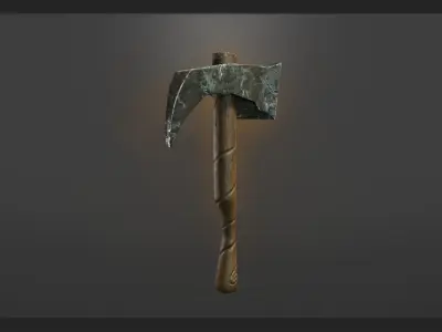 Pick Axe Low-poly 3D model buy