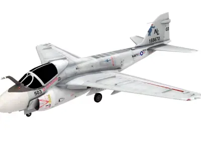 Lowpoly  Grumman A-6 Intruder Low-poly 3D model
