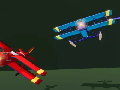 Modular Low poly airplanes pack Low-poly 3D model