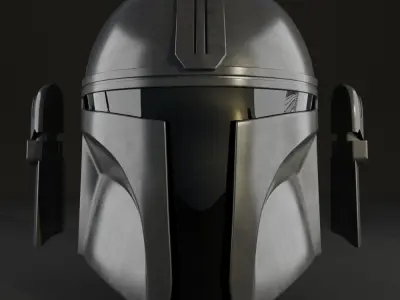 Mandalorian helmet Low-poly 3D model