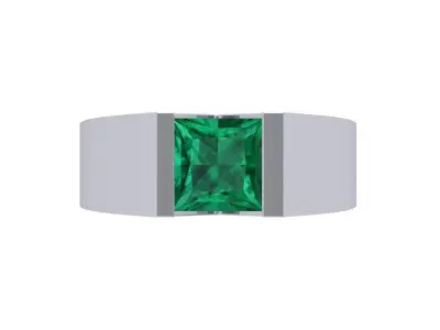 Solitaire Princess Ring 3D print model order