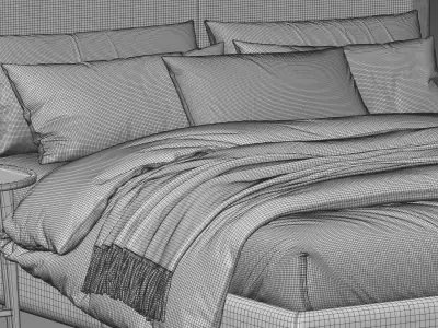 Flexform Oltre Bed 3D model purchase