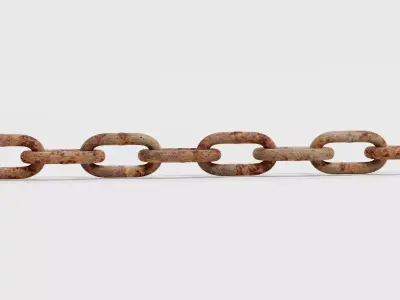 Rusty Chain V1 - Heavy Duty Steel Proof 3D model