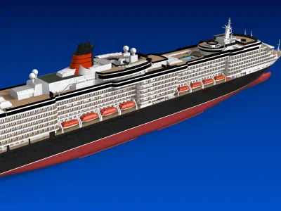 MS Queen Victoria Cunard cruise ship printable model 3D print model
