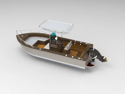 Boston Whaler Fishing boat 2 3D model