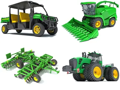 Farm Equipment Collection 3D Model Pack get