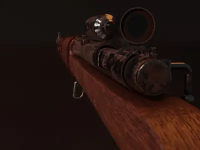KAR98 wooden rifle Free 3D model