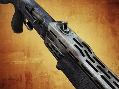 SPAS-12 Shotgun Low-poly 3D model buy