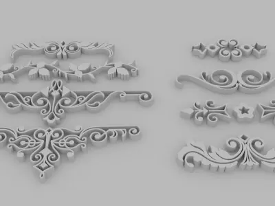 Dividers 03 - Printable set of 8  3D print model