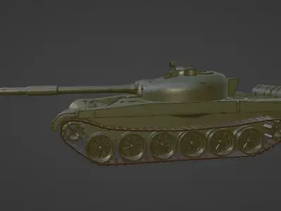 T-72 Tank Low-poly 3D model