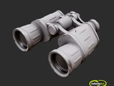 Binoculars Low-poly 3D model 4