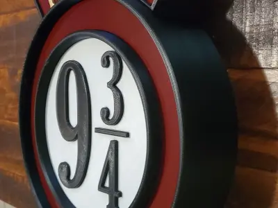 Harry Potter Hogwarts Express Platform Sign 3D print model