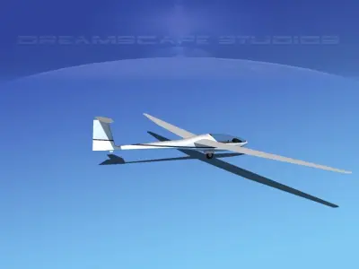 Glaser Dirks DG-200 15-metre Sailplane V07 3D model