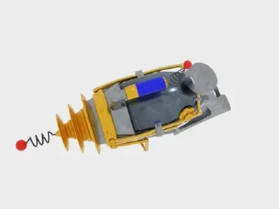 Statgun machine gun with wires 3D model