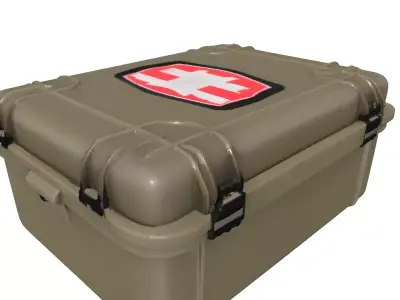 Rugged First Aid Kit Military Case Low-poly 3D model