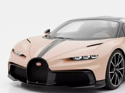 Bugatti Chiron Pur Sport Low-poly 3D model