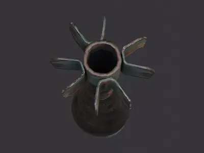 Improvised mortar shell prop weathered finish Low-poly 3D model