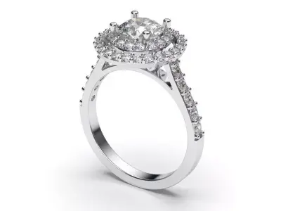 solitaire with ring sizes  8 part S75 3D print model