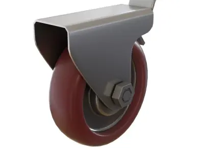 Caster wheel industrial 3D model