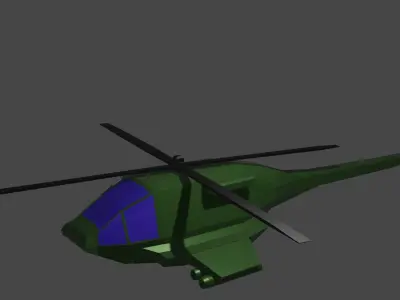 Military  Helicopter Basic Low-poly 3D model