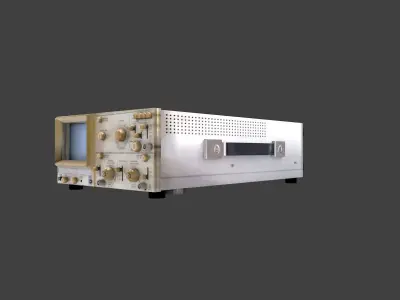Old osciloscope Low-poly 3D model