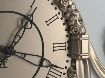 Clock 01 antique 3D model