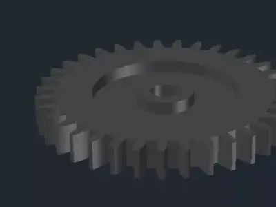 3D gear Low-poly 3D model