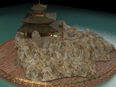 Chinese ancient house 3D model 16
