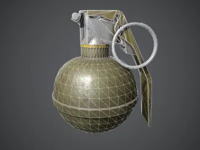 M67 Grenade Low-poly 3D model