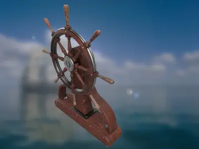 Ship steering wheel Ship Wheel 3D model Low-poly Low-poly 3D model