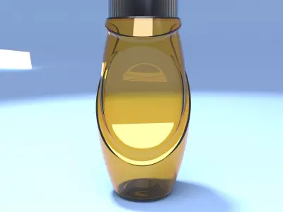 Bottle with Screw Cap 3D Model  3D model