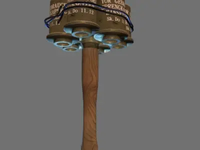 big granade Low-poly 3D model
