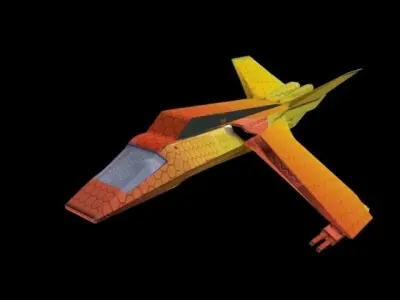 Space Fighter Sabre Free low-poly 3D model