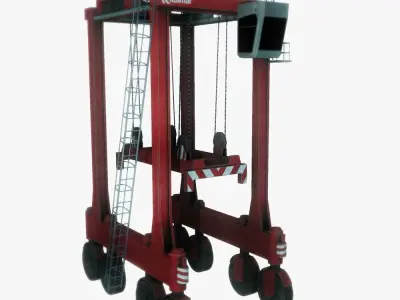 Straddle Carrier low poly Low-poly 3D model