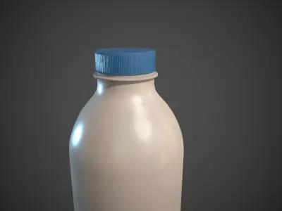 Dirty Plastic Bottle Low-poly 3D model