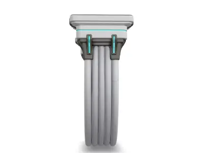 Sci-Fi Cables Pipes Pack Low-poly 3D model