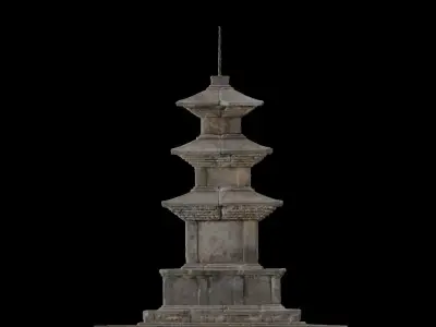 Korean Traditional Stone Pagoda  3D model