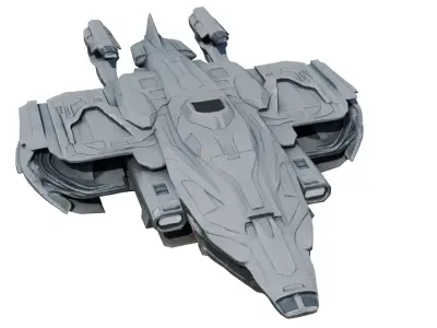 Nebula Vortex Starship Highpoly PBR 3D model