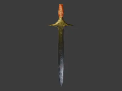 high Details Low-Poly Knife -  300 Polygons Free low-poly 3D model