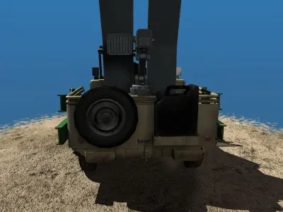Offroad Battle Car 05 Low-poly 3D model