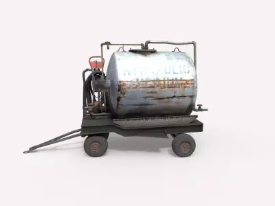 Old Hydraulic Oil Tank 3D model