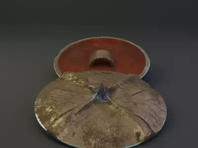 MEDIEVAL shield Low-poly 3D model 9