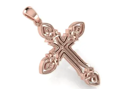 CROSS PENDANT CR07 3D print model