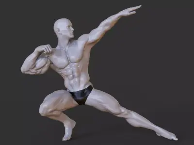Bodybuilder Pose 3D print model 7