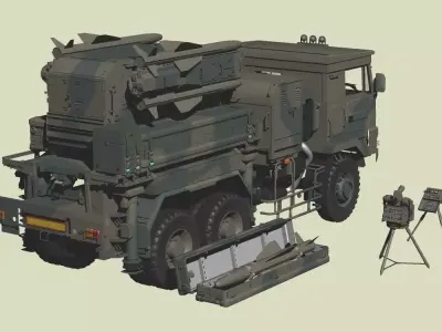 JGSDF Type 81 Surface-to-Air Missile 3D model